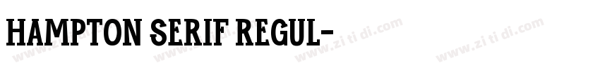 Hampton Serif Regul字体转换